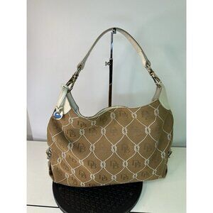 DOONEY & BOURKE Monogram DB Canvas Shoulder Handbag Purse Bag